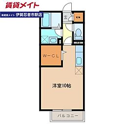 パストラルドミール ワンルームの間取図画像