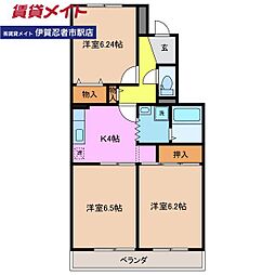 Torano城西 3Kの間取図画像