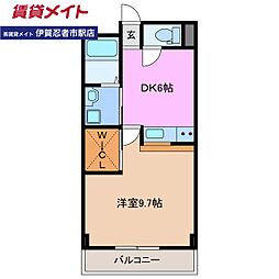 DIMORAPRIMAVERA 1DKの間取図画像