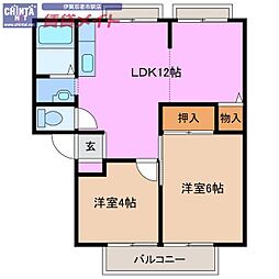 間取図画像 2LDK