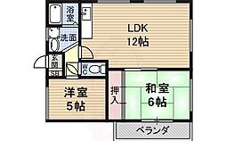 コンプリーション1 2LDKの間取図画像