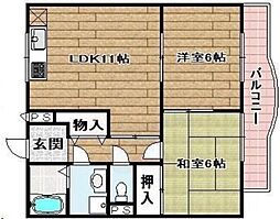 カーサ 2LDKの間取図画像
