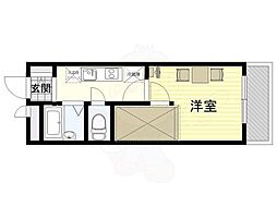 リブラレジデンス茨木 1Kの間取図画像