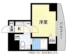 セレニテ高槻 1Kの間取図画像