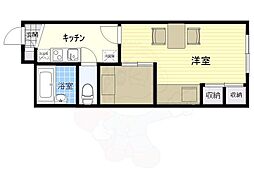 レオパレススカイヒルズ 1Kの間取図画像