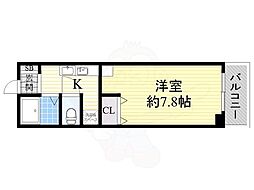 ドマーニ 1Kの間取図画像