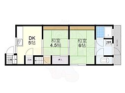高橋文化 2DKの間取図画像