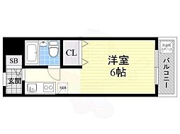 吉田マンション ワンルームの間取図画像