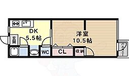 大協マンション 1DKの間取図画像