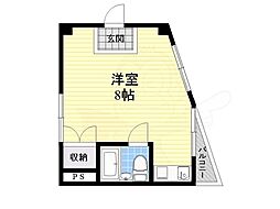 高ビル ワンルームの間取図画像