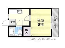 ウェルシィー氷室 1Kの間取図画像