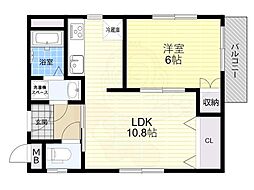 アーバンハイツ 1LDKの間取図画像