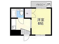 タツミマンション 1Kの間取図画像