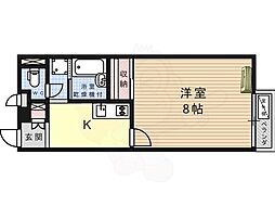 レオネクストCarpeDiem 1Kの間取図画像