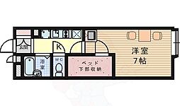 レオパレストルテュー 1Kの間取図画像