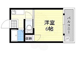 ウェルシィー氷室 1Kの間取図画像
