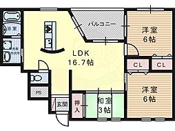ウォールデンヒルズ 3LDKの間取図画像