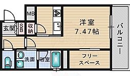 Luxia 1Kの間取図画像