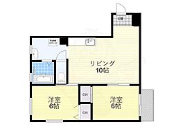 木下第一マンション 2LDKの間取図画像