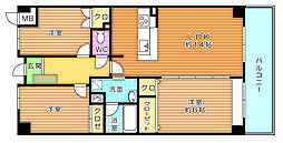 メゾンモンブラン竹末 3LDKの間取図画像