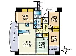 サンパーク三ヶ森2 4LDKの間取図画像