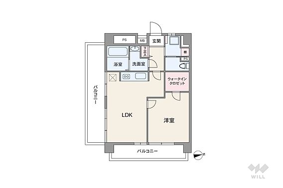 間取りは専有面...