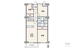 新宿スカイプラザ 3LDKの間取図画像