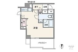 モナーク杉並堀之内 1LKの間取図画像