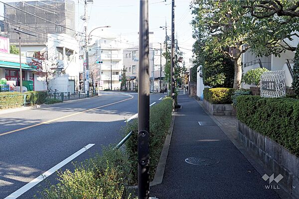 敷地北側の前面道路