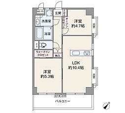 角部屋×2LDK!WICや豊富な収納と開放的な開放感が魅力の