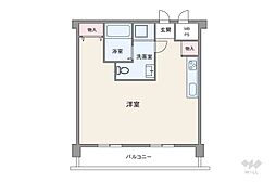 ライオンズガーデン新宿 ワンルームの間取図画像