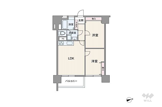 間取りは専有面...