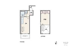 クレアシオン新高円寺 1DKの間取り