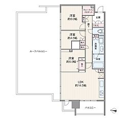 パークシティ高田馬場 3LDKの間取り