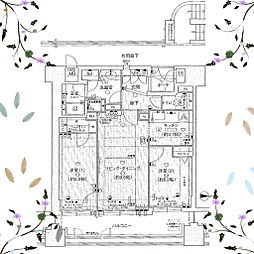 イトーピア扇町プレールメゾン 2LDKの間取図画像