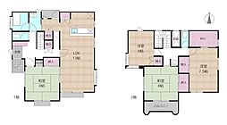 知多郡美浜町美浜緑苑3丁目 中古一戸建て 4LDKの間取り