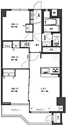 市ドリームハイツ3号棟 3LDKの間取図画像