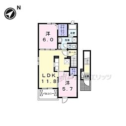 サンリット2 2LDKの間取図画像
