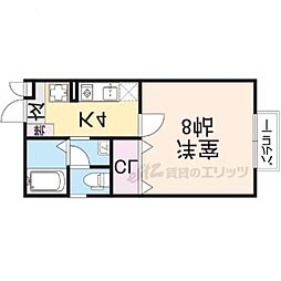 セジュール筒井 1Kの間取図画像