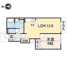 ブリーゼ・F 1LDKの間取図画像
