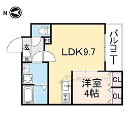 ジーメゾン大和小泉グレーデ 1LDKの間取図画像