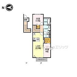 EYガーデンハイツ 2LDKの間取図画像