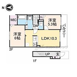 ドルチェ 2LDKの間取図画像