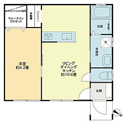 Ｔ・Ｐ林田II 1階1LDKの間取り