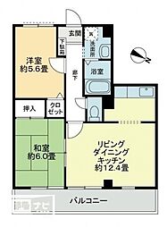 シーズン柞田 2LDKの間取図画像