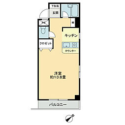 ビブラン宇多津 ワンルームの間取図画像