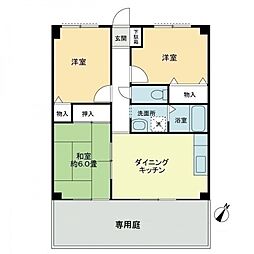 フィネス坂本 3DKの間取図画像