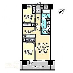 アルファライフ宇多津駅前 2LDKの間取図画像
