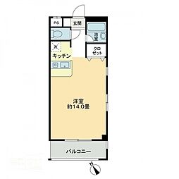 ビブラン宇多津 ワンルームの間取図画像