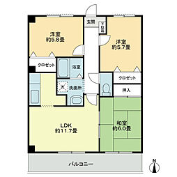 ハイムシュテット21 3LDKの間取図画像